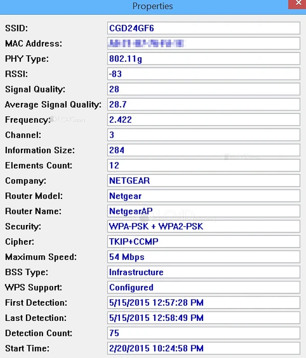 Screenshot von Wifi Info View