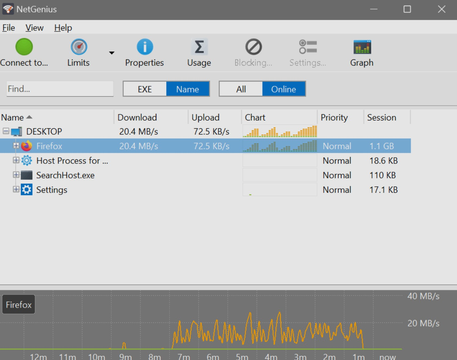Screenshot von SoftPerfect NetGenius