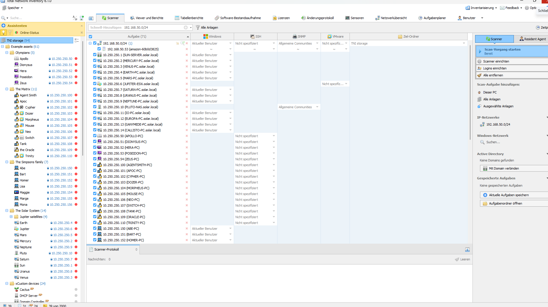 Screenshot von Total Network Inventory