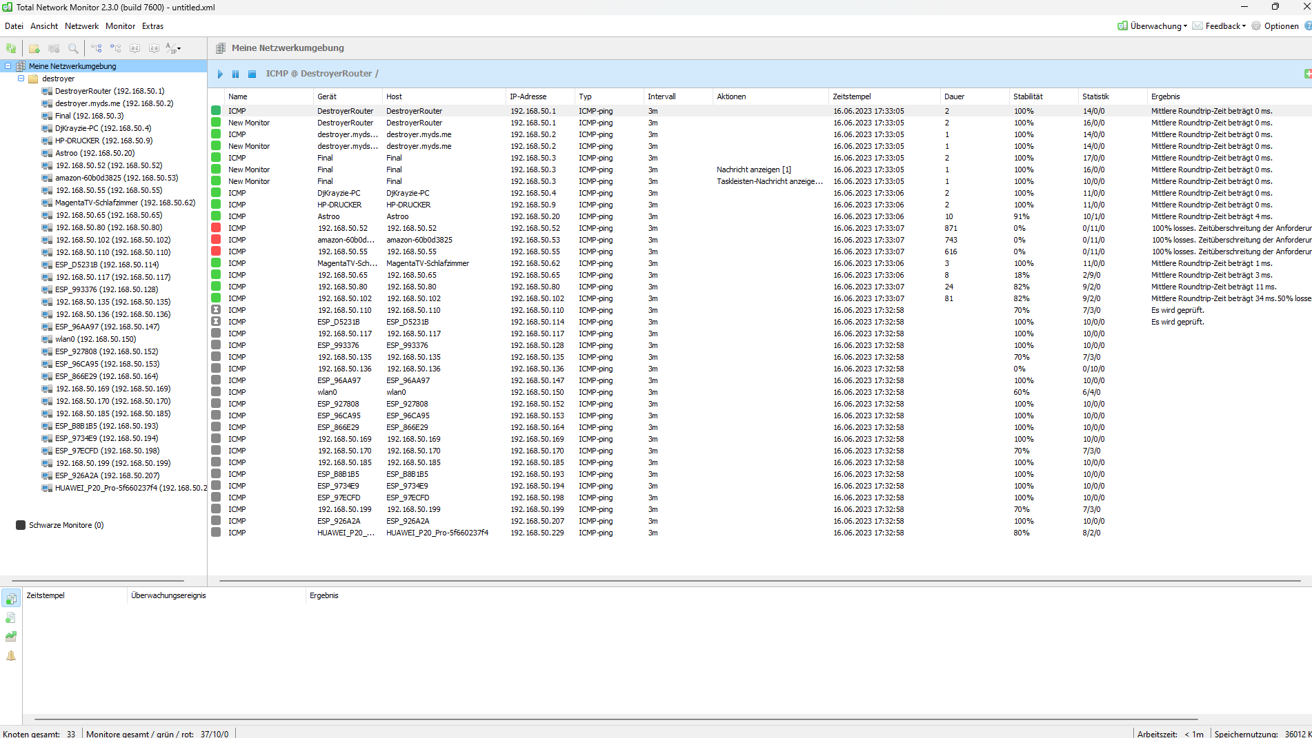 Screenshot von Total Network Monitor