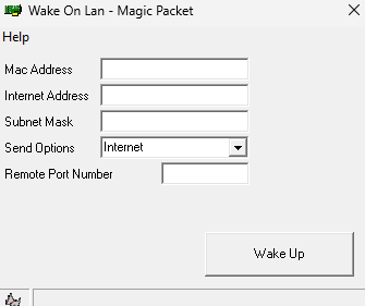 Screenshot von Wake On Lan Gui