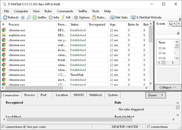 Screenshot von X-NetStat Enterprise