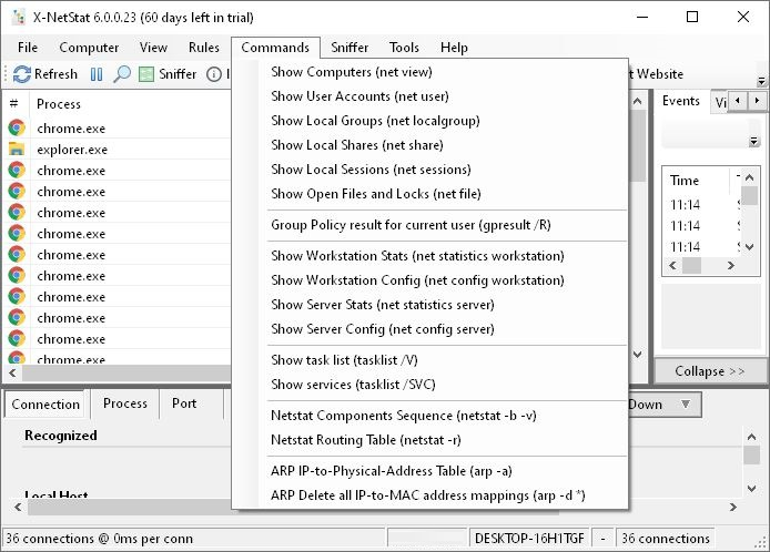 Screenshot von X-NetStat Enterprise