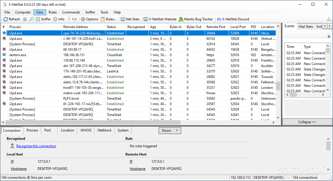 Screenshot von X-NetStat Enterprise