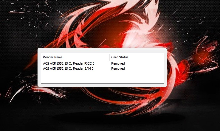Screenshot von ACS Reader Monitor