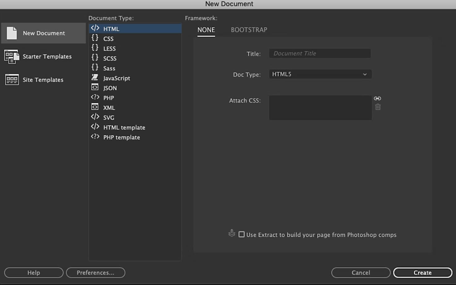 Screenshot von Dreamweaver