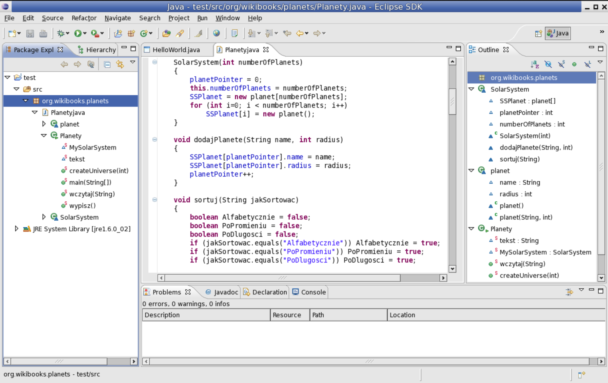 Screenshot von Eclipse IDE