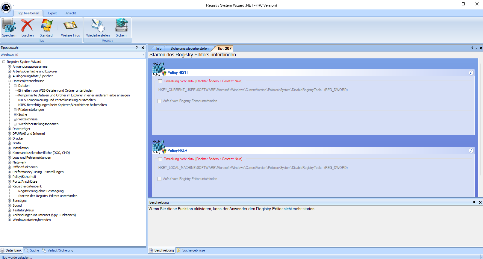Screenshot von RSWand Portable