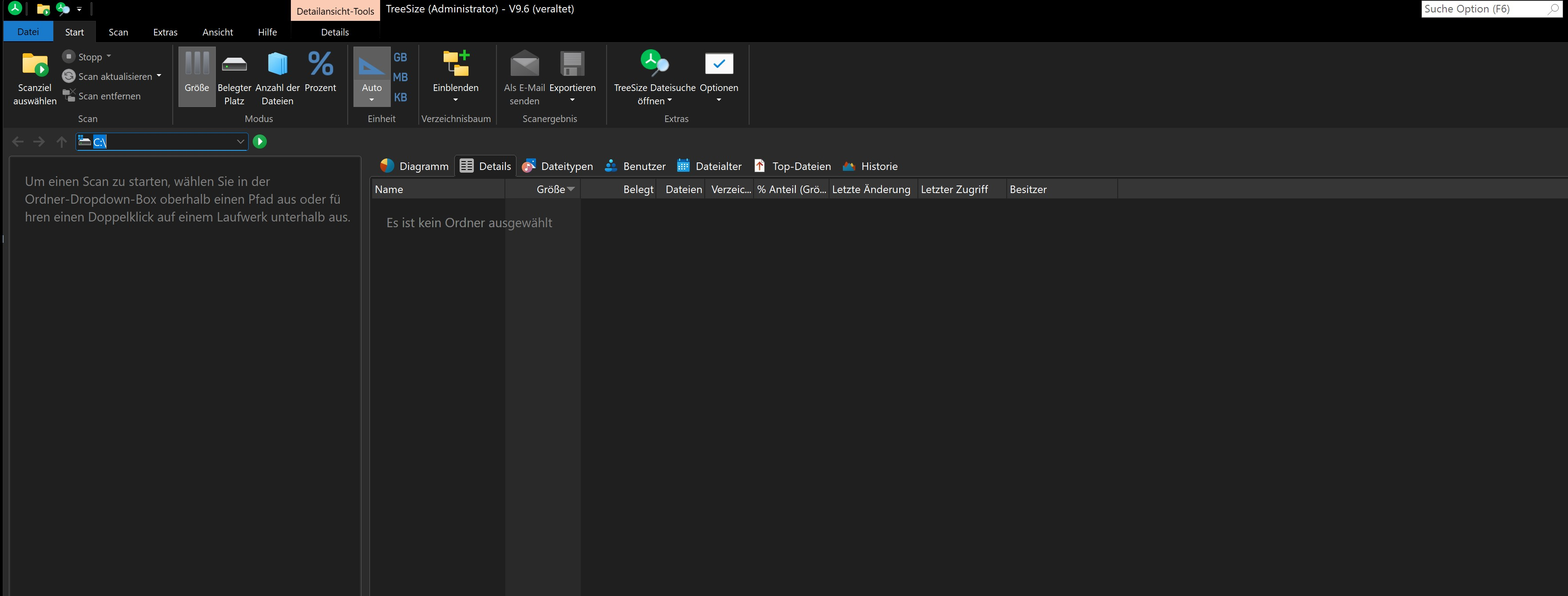 Screenshot von Tree Size