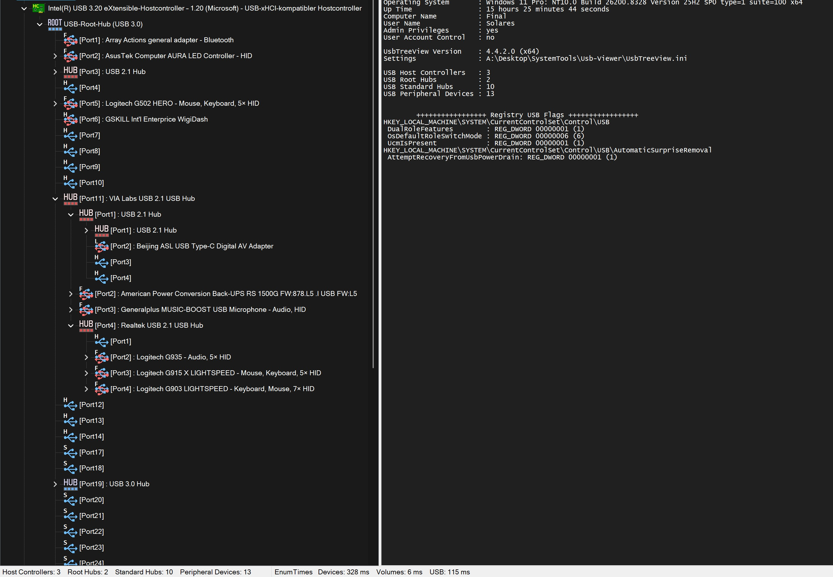 Screenshot von Usb Tree View