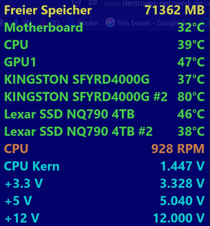 Screenshot von AIDA64 Business