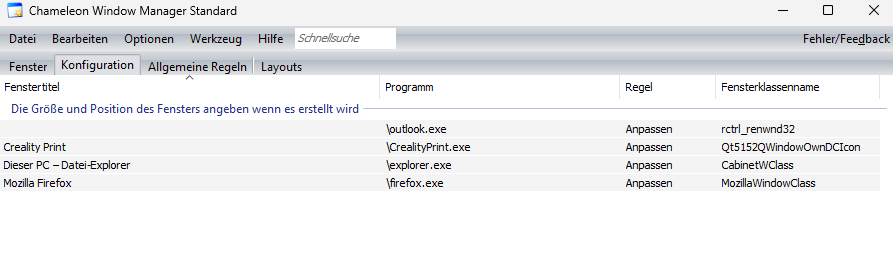 Screenshot von AutoSize