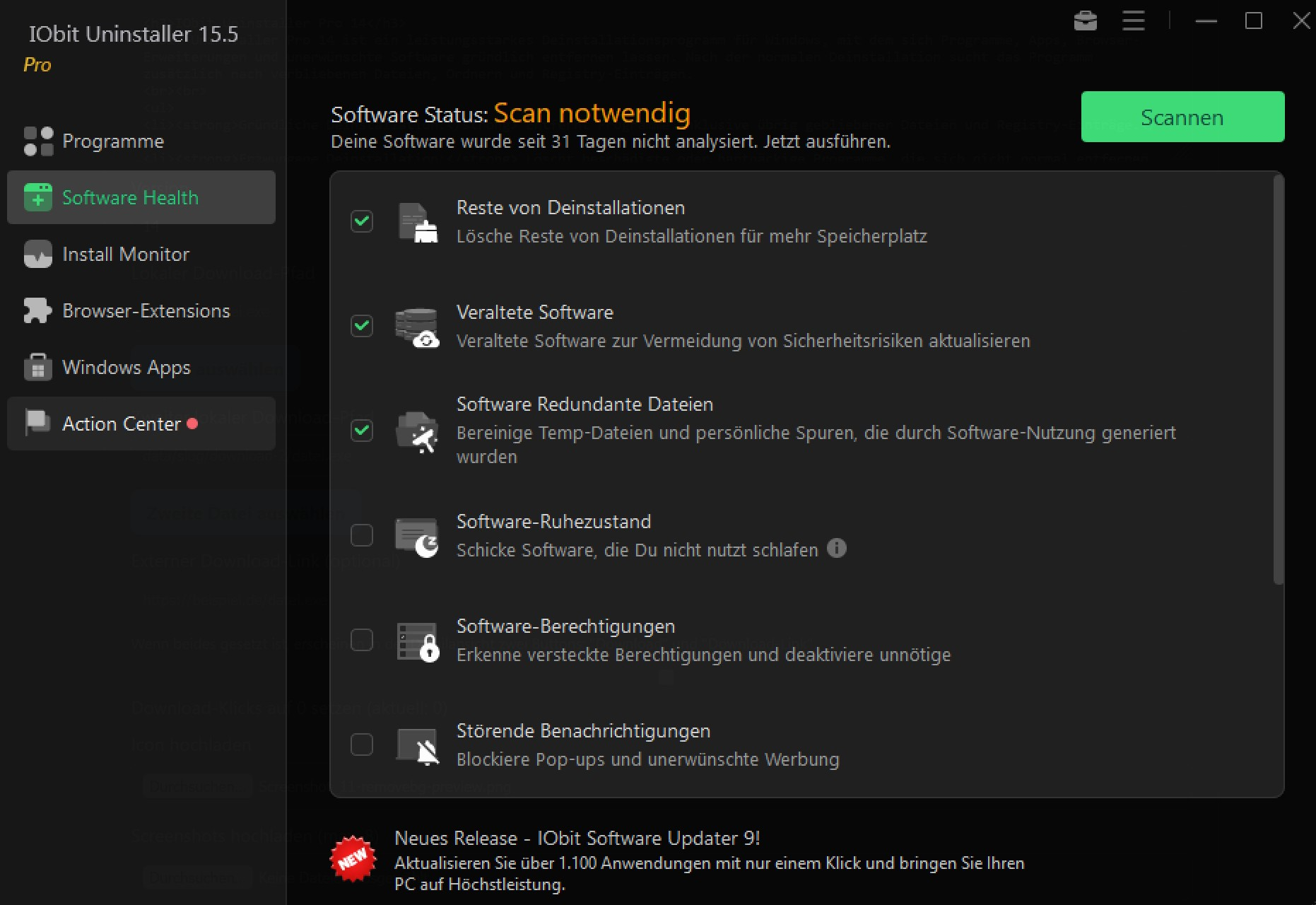 Screenshot von IObit Uninstaller Pro 14